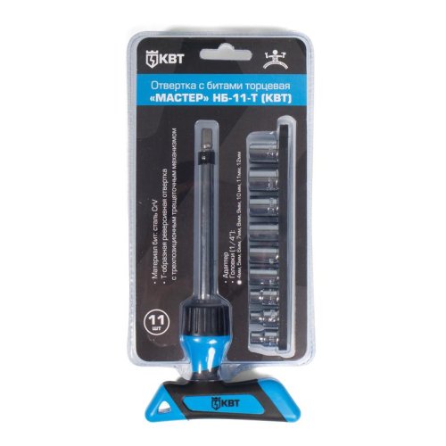 Т-образная отвертка со сменными головками КВТ НБ-11-Т  картинка